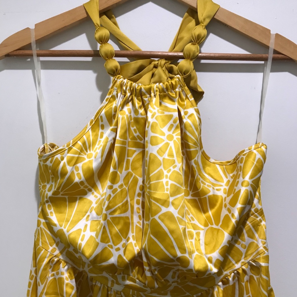 NWOT Forever 21 Fun Gold Halter Dress